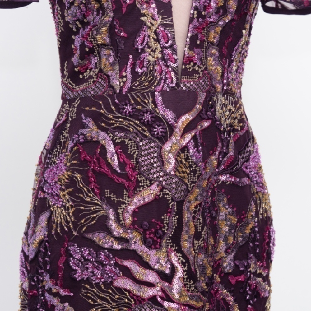 Dress The Population Floral Sequin Embroidery Mini‎ Dress - Picture 10 of 13